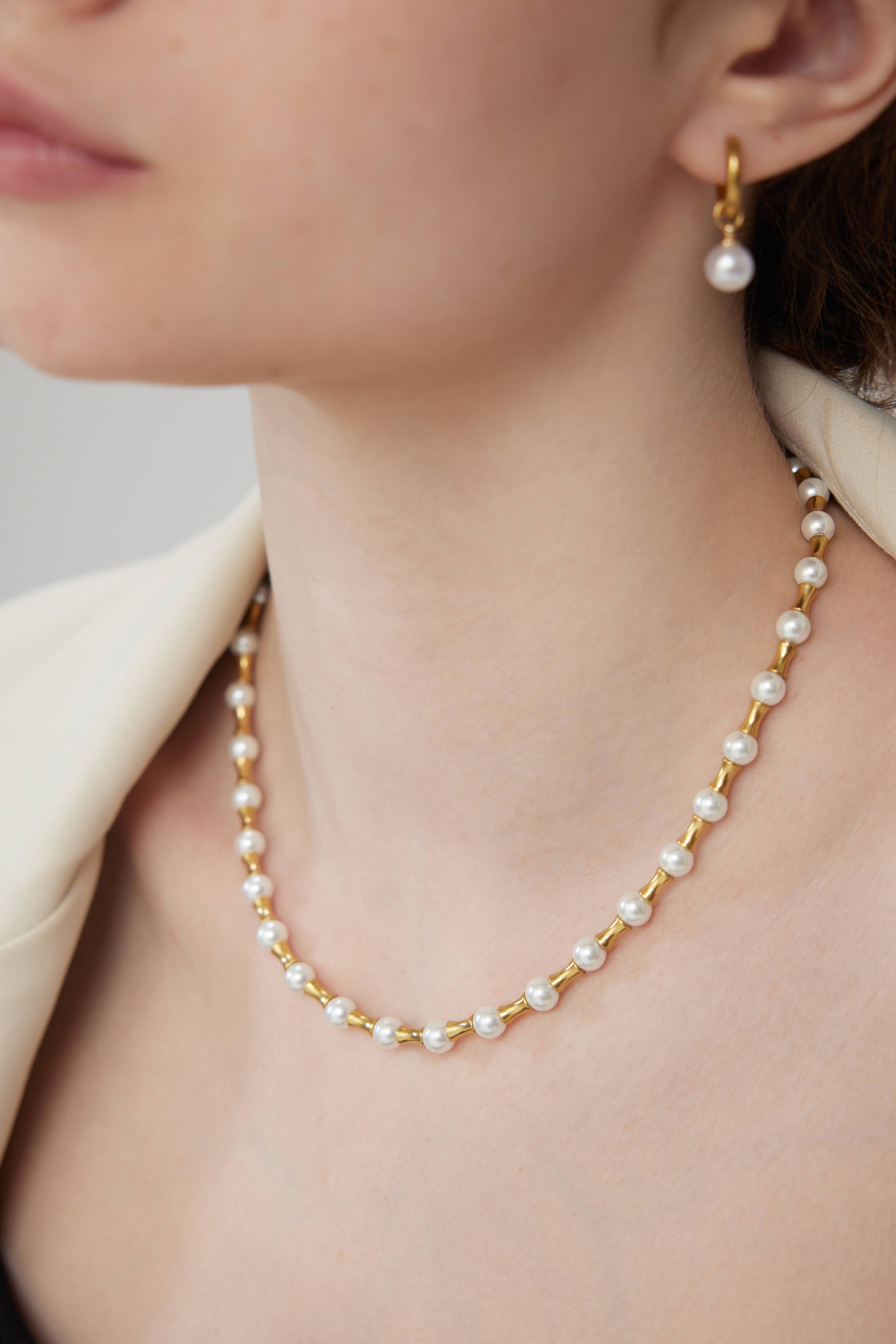 Eternal Pearl Necklace - Gold