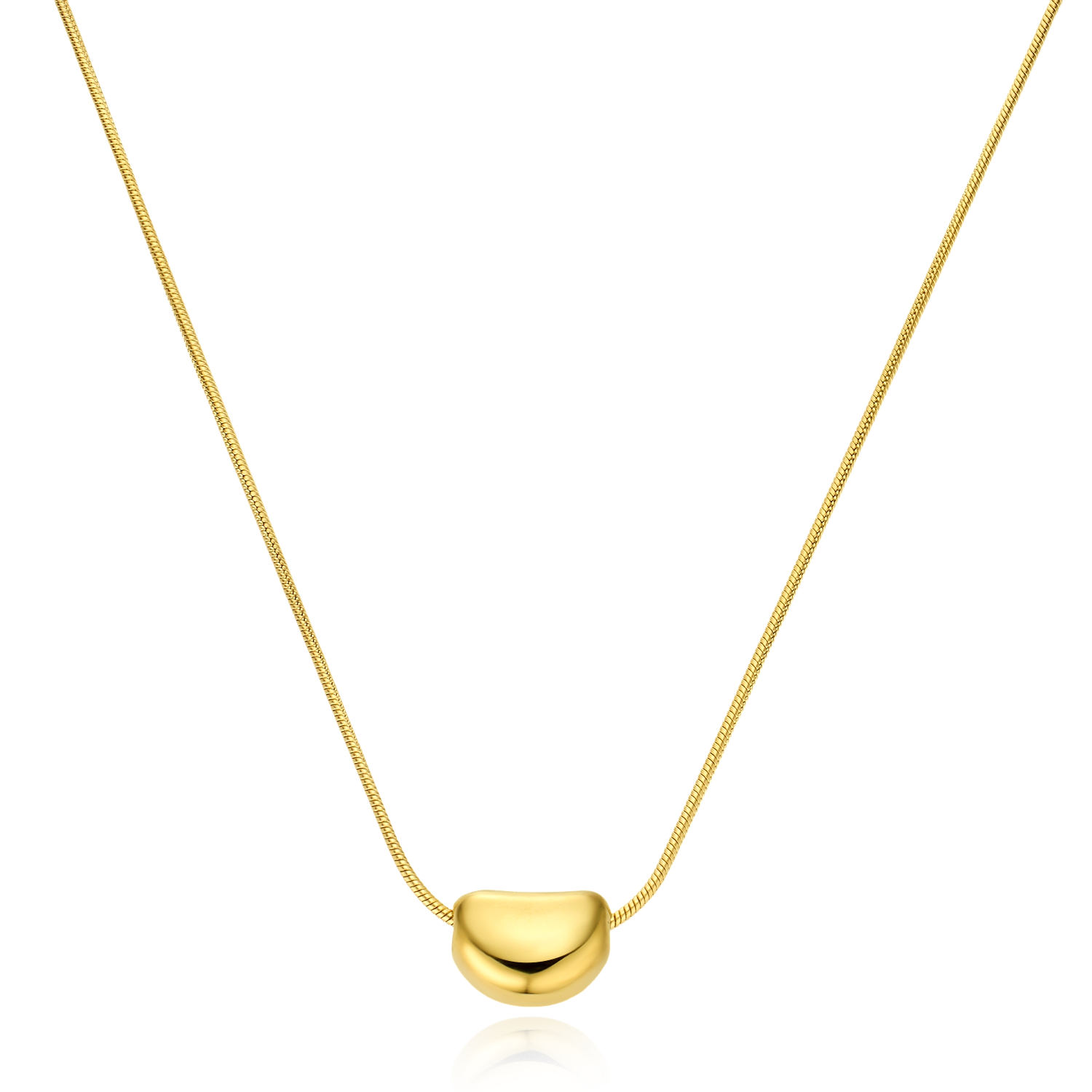 Heartfelt Bean Necklace - Gold