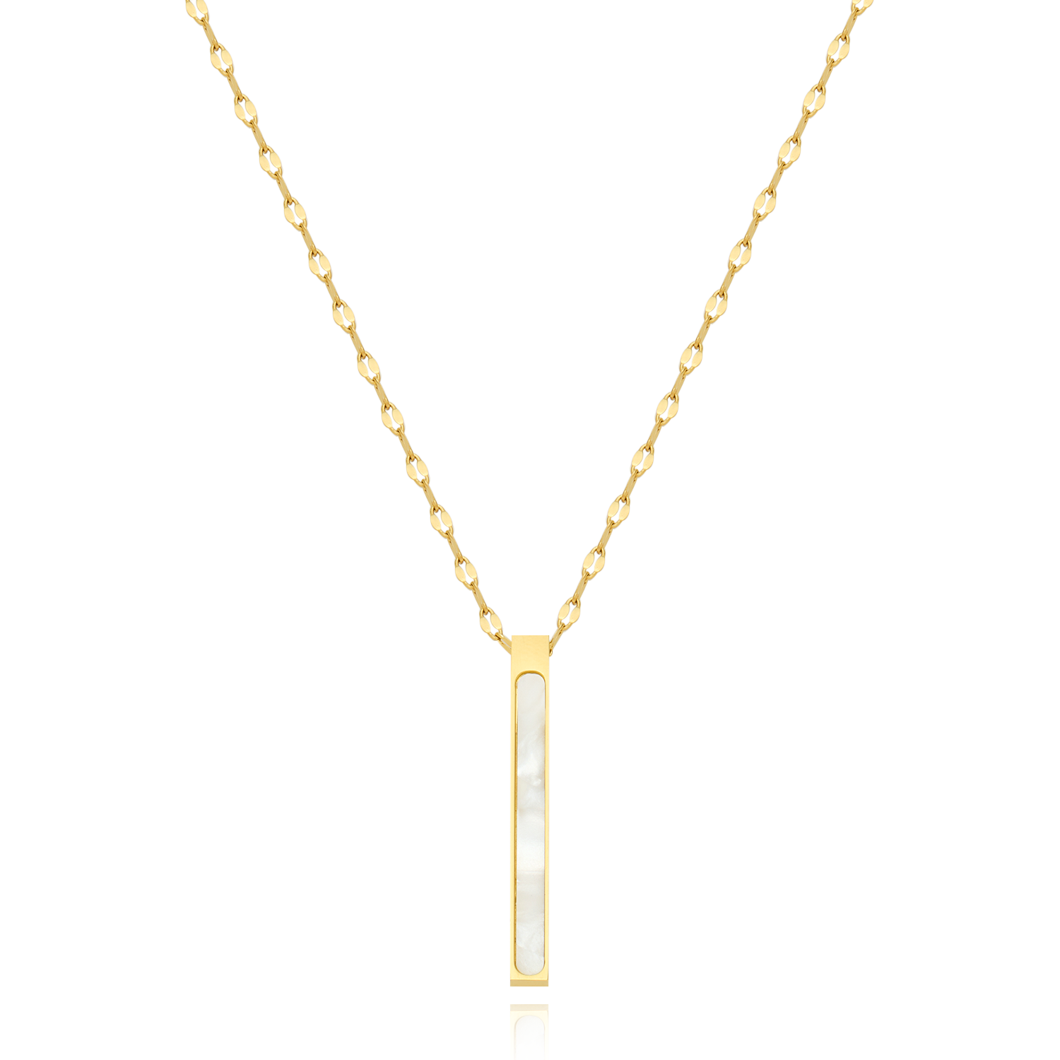 Amelia Chain Bar Necklace - Gold