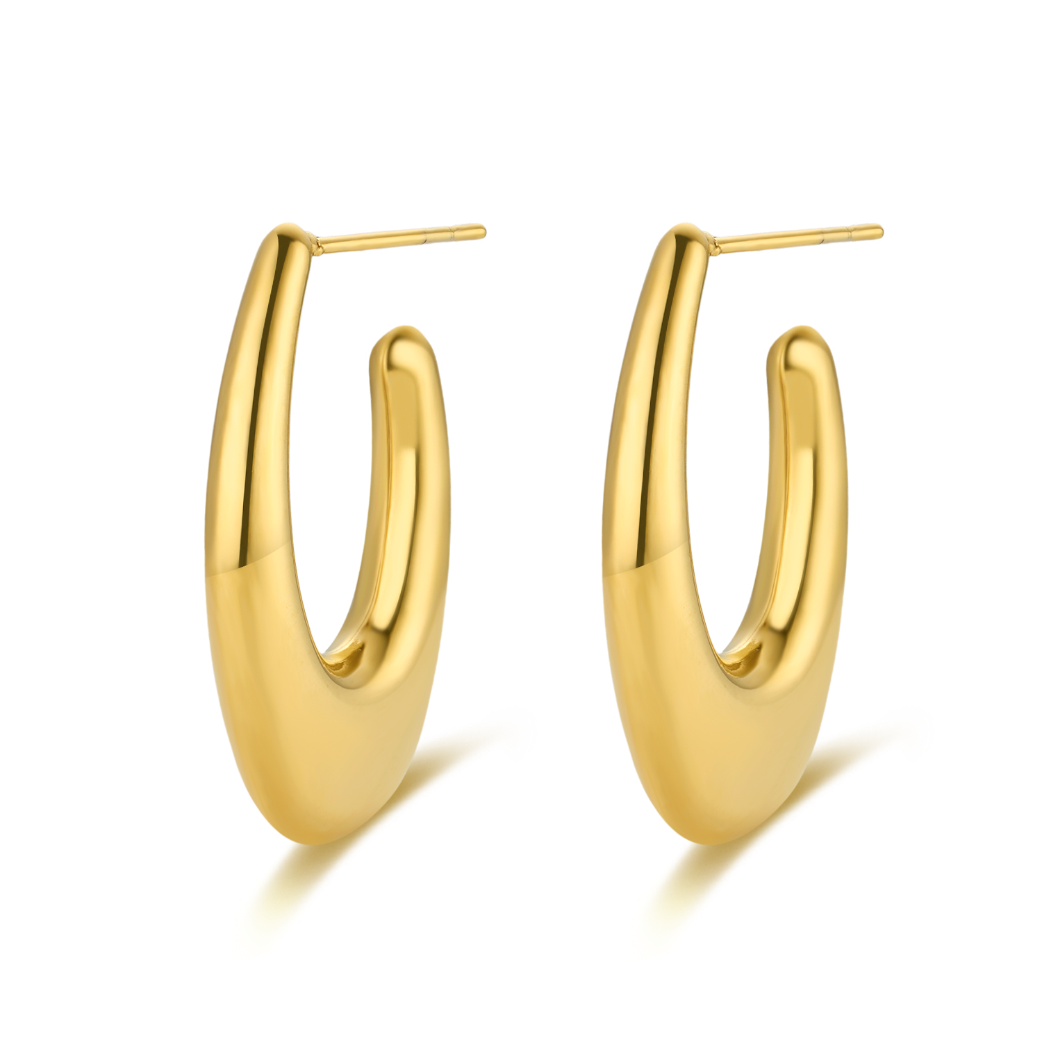 Olivia U-Shaped Earrings – Gold