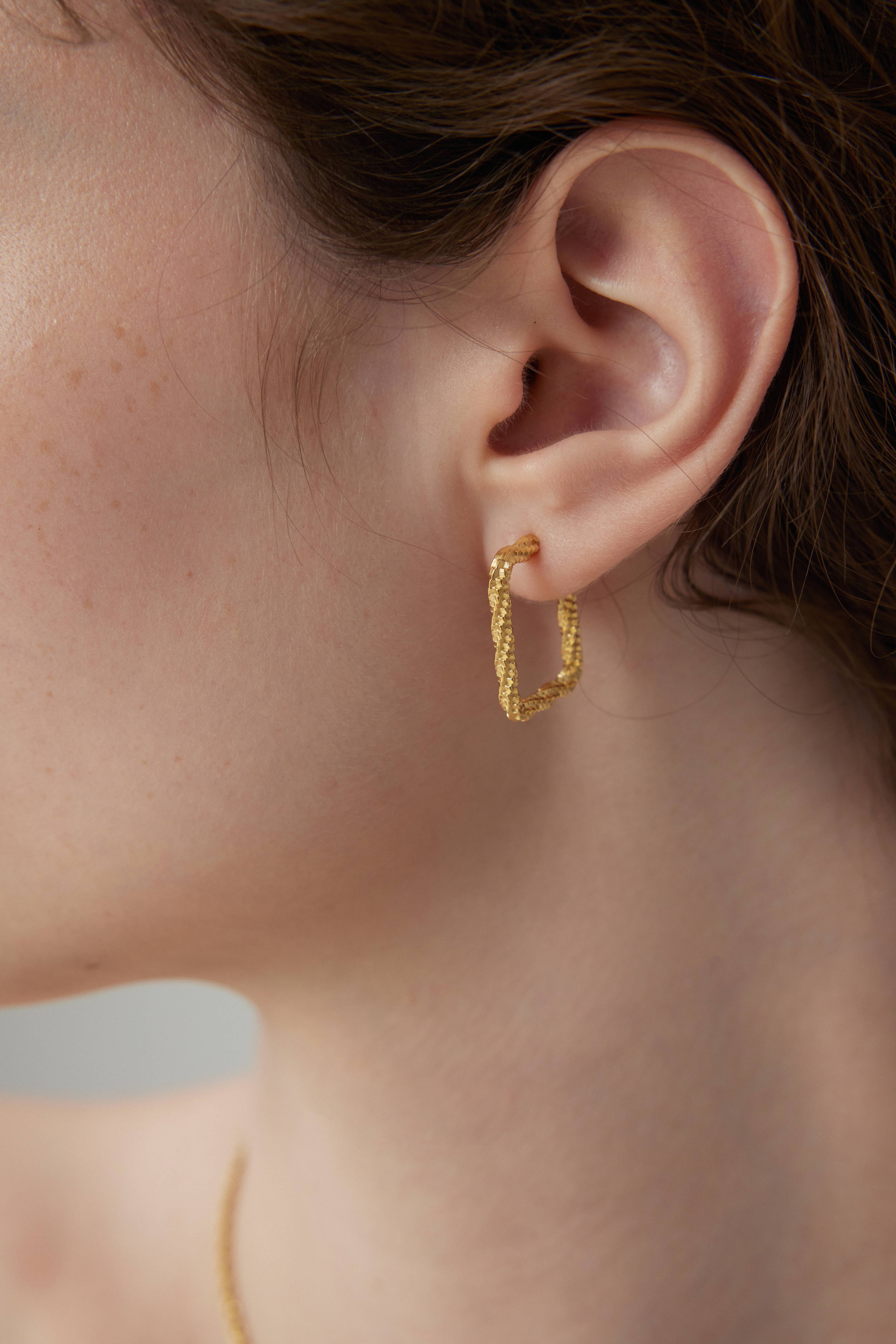 Taylor Twine Frame Earrings - Gold