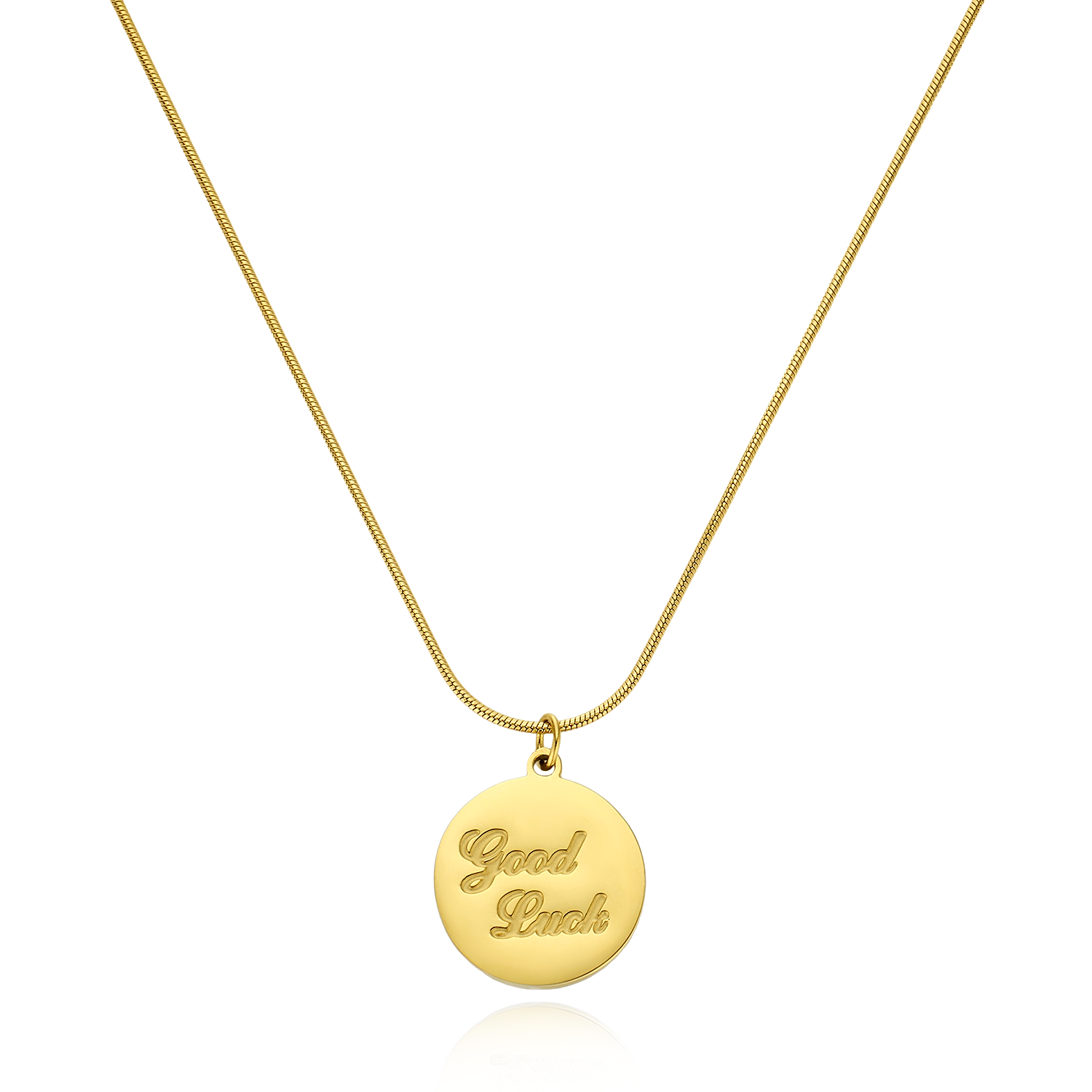 Good Luck Pendant Necklace - Gold