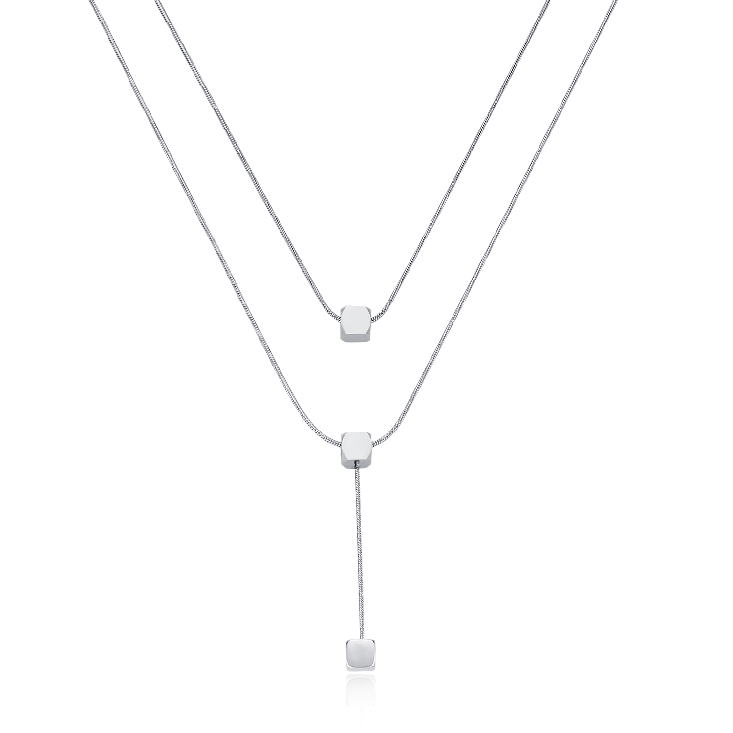 Juliet Layered Chain Necklace - Silver