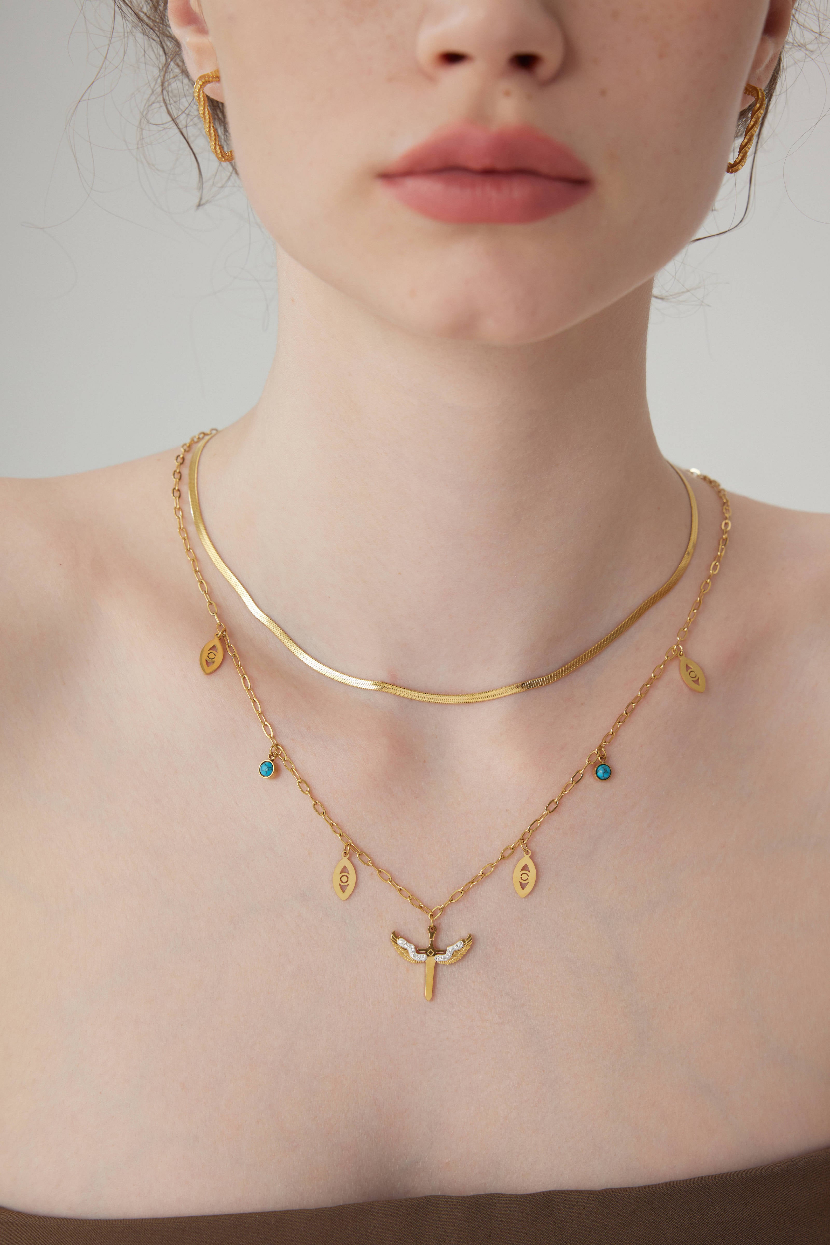 Stella Double Layers Necklace - Gold