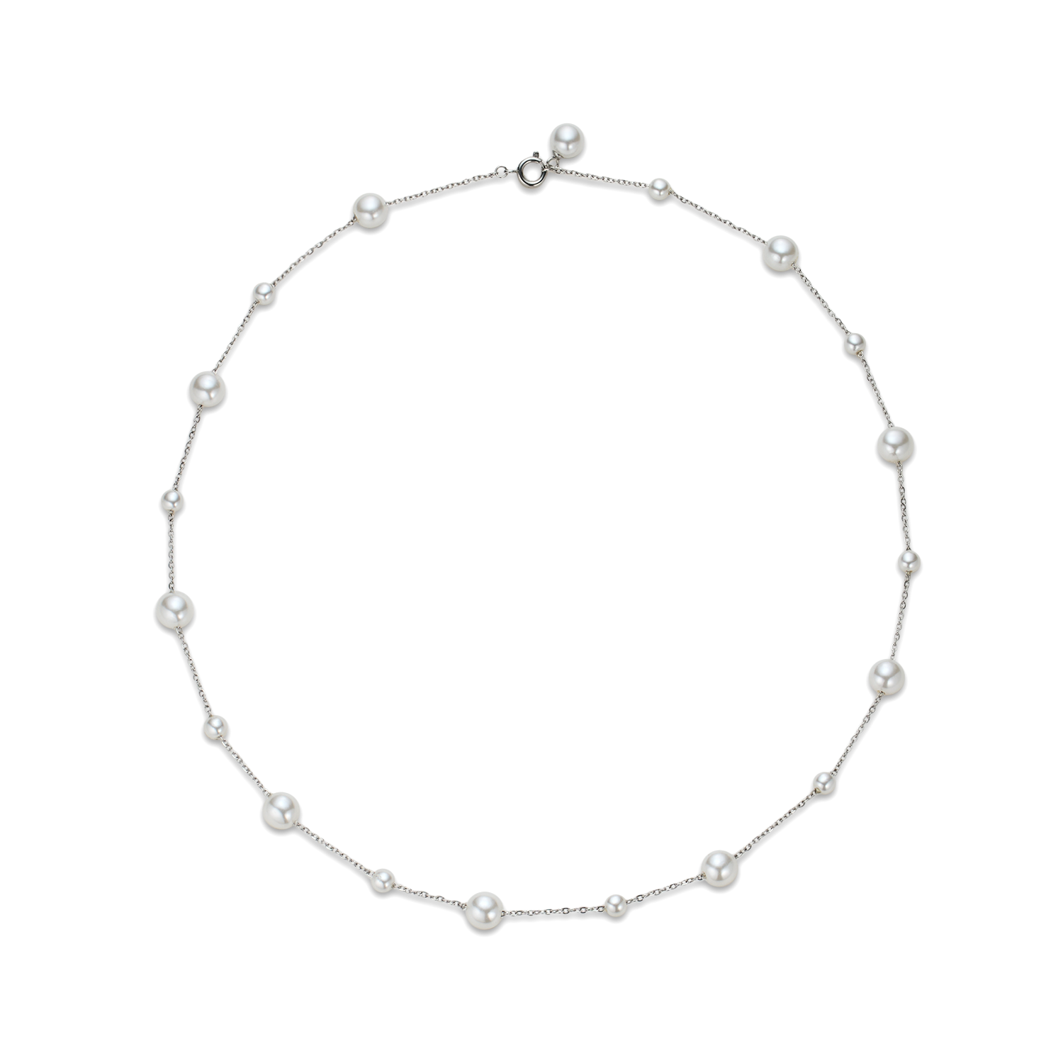 Eleanor Pearl Necklace - Silver