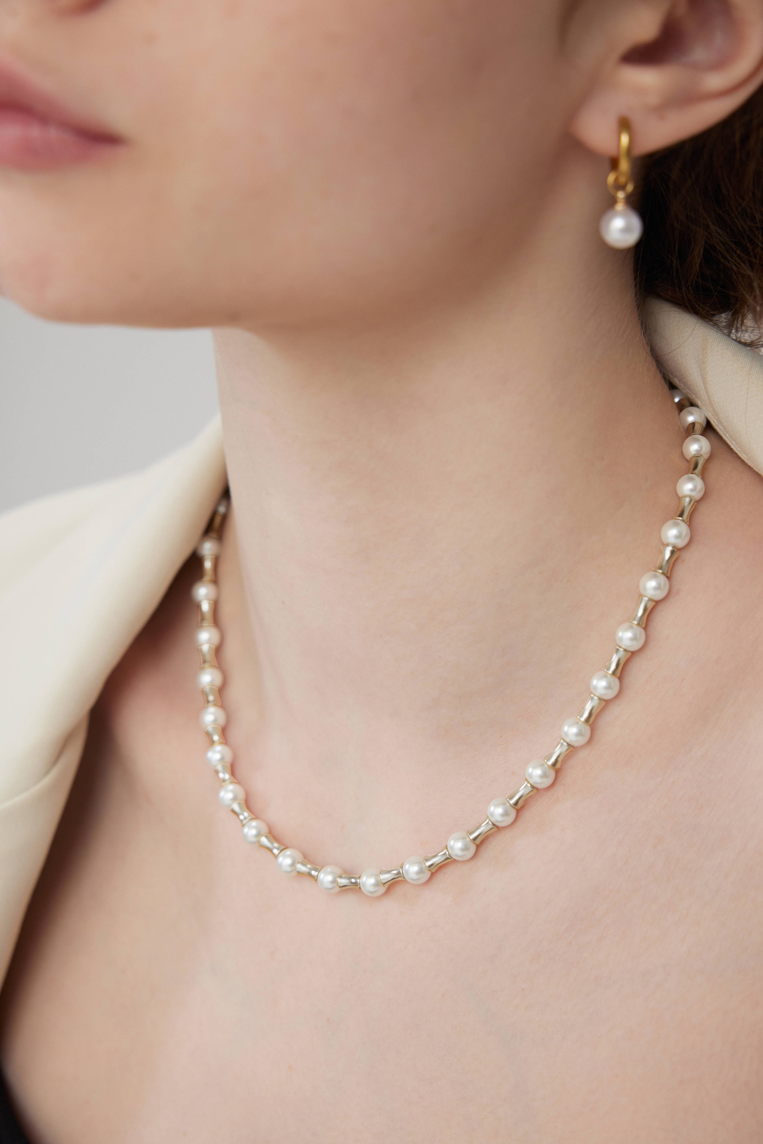 Eternal Pearl Necklace - Silver